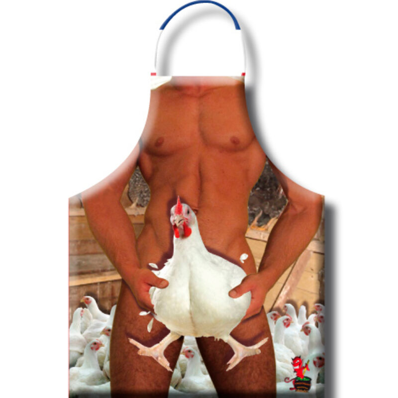 Delantal de pollo DIABLO PICANTE, un divertido regalo erótico