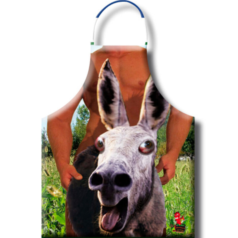Delantal DIABLO PICANTE con motivo de burro