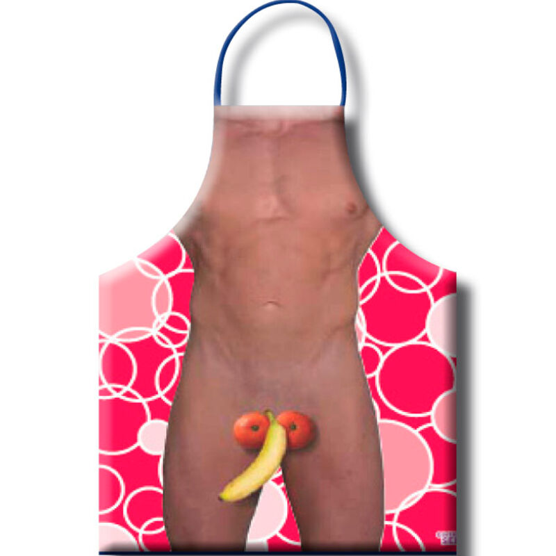 Delantal para hombre DIABLO PICANTE con estampado de frutas