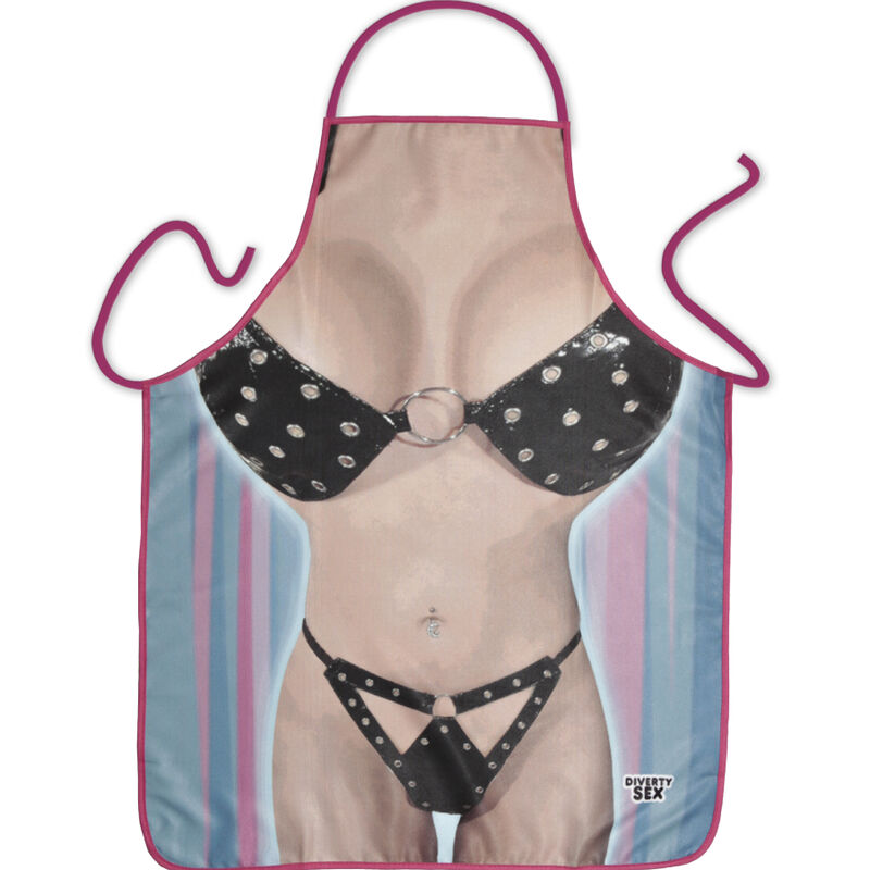 Delantal bikini DIABLO PICANTE con ilustraciones divertidas