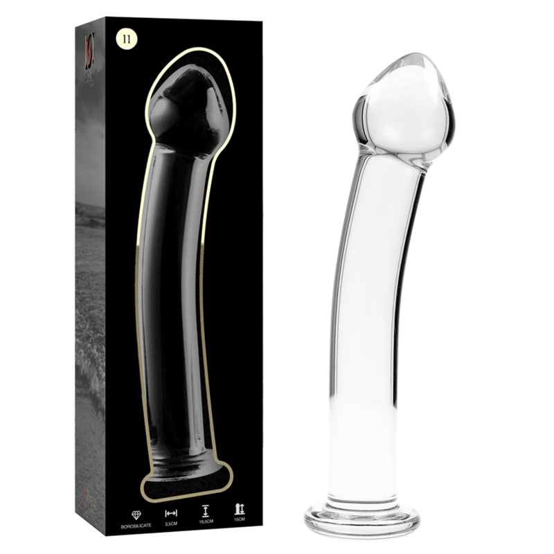 Dildo de cristal NEBULA SERIES BY IBIZA Modelo 11, transparente