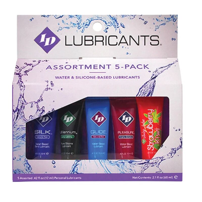 ID Juicy Lube lubricante con sabor, 5 tubos