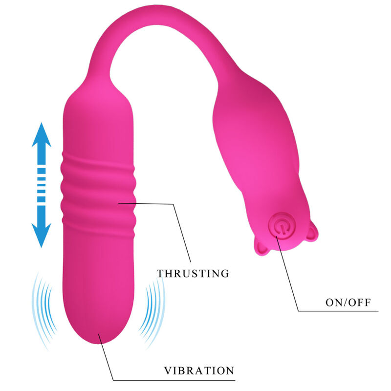 Mini vibrador de silicona Pretty Love Nobikuma, rosa