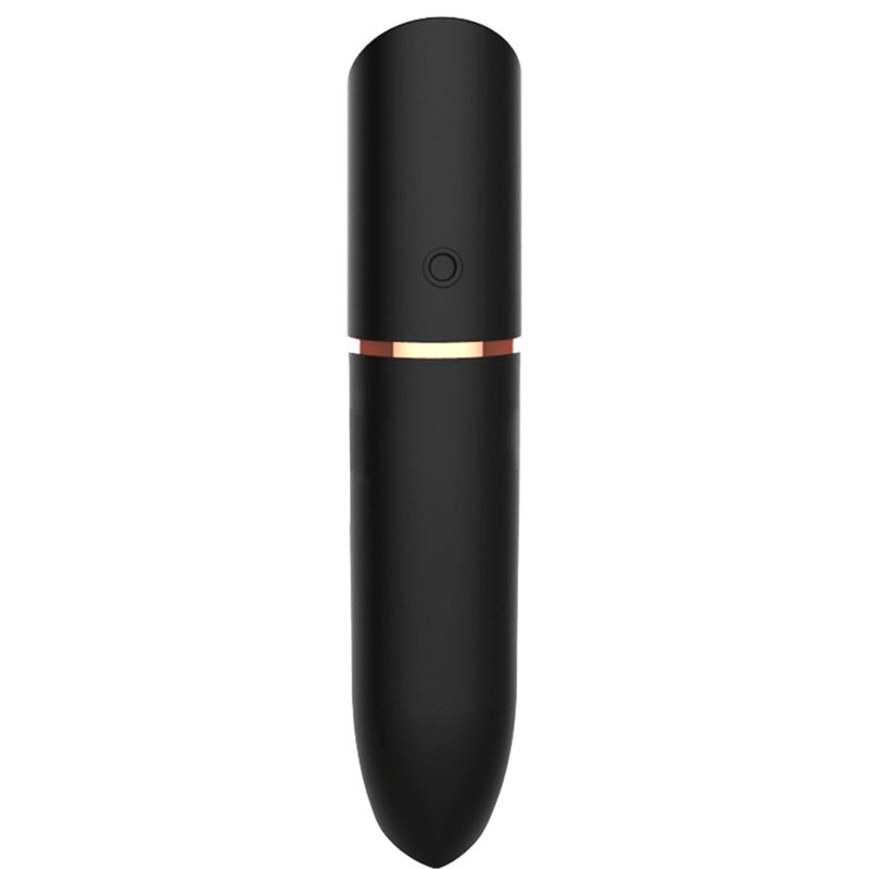 Mini vibrador con forma de pintalabios, 10 modos y silicona suave, negro ADRIEN LASTIC