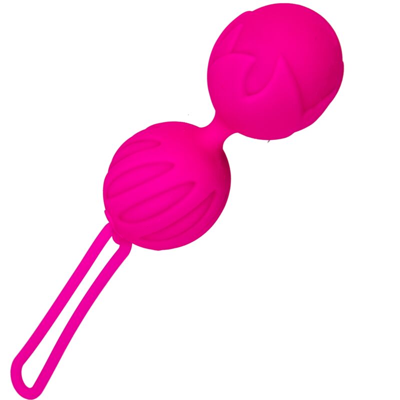 Bolas chinas de silicona talla S para entrenar el suelo pélvico fucsia ADRIEN LASTIC