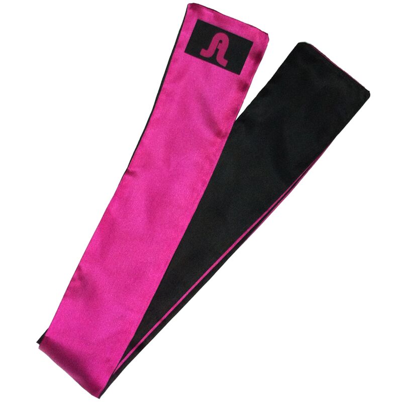 Pañuelo de satén rosa y negro para juegos sensuales de bondage ADRIEN LASTIC