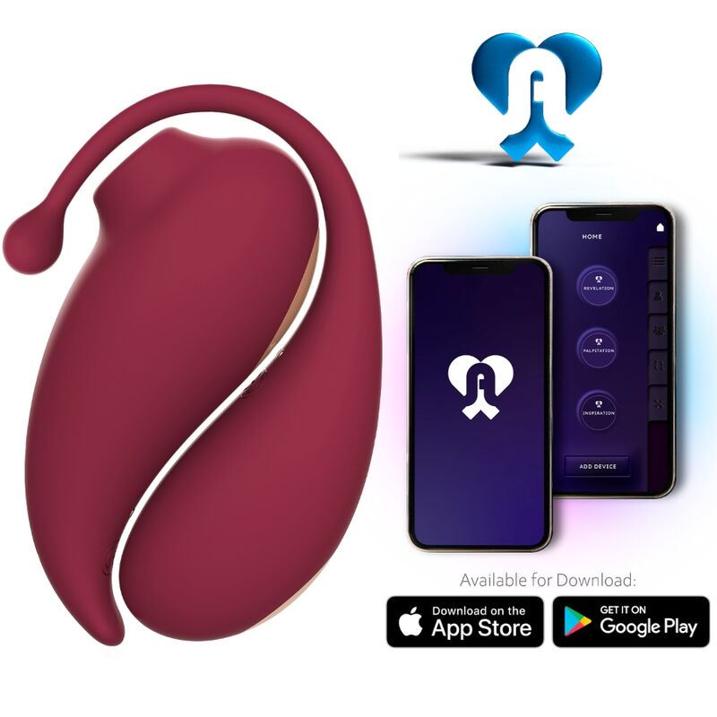 Adrien Lastic Inspiration Succionador De Clítoris + Huevo Vibrador Rojo Con App Gratis