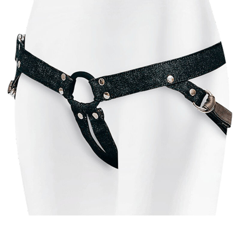 Arnés para strap on de denim de algodón con anilla ajustable ADRIEN LASTIC