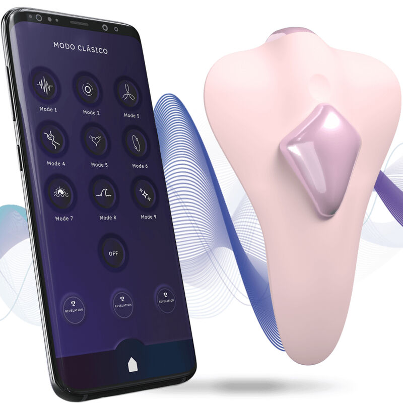 Vibrador de clítoris con control por app y soporte magnético rosa ADRIEN LASTIC