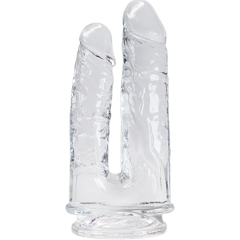 Dildo doble realista transparente para disfrutar en pareja con intensidad ALIVE