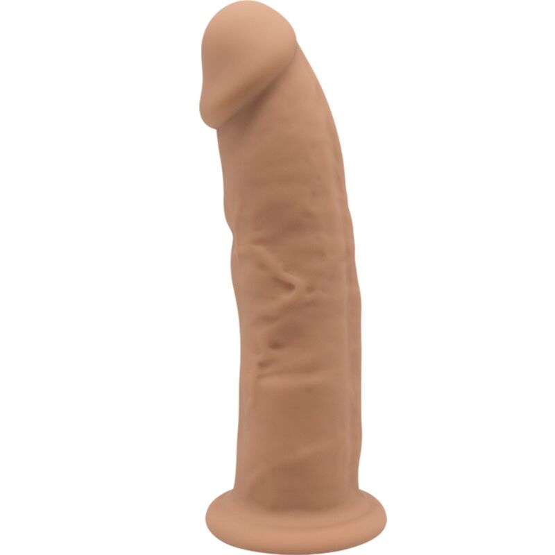 Dildo realista de silicona de 15,4 cm con ventosa color caramelo SILEXD