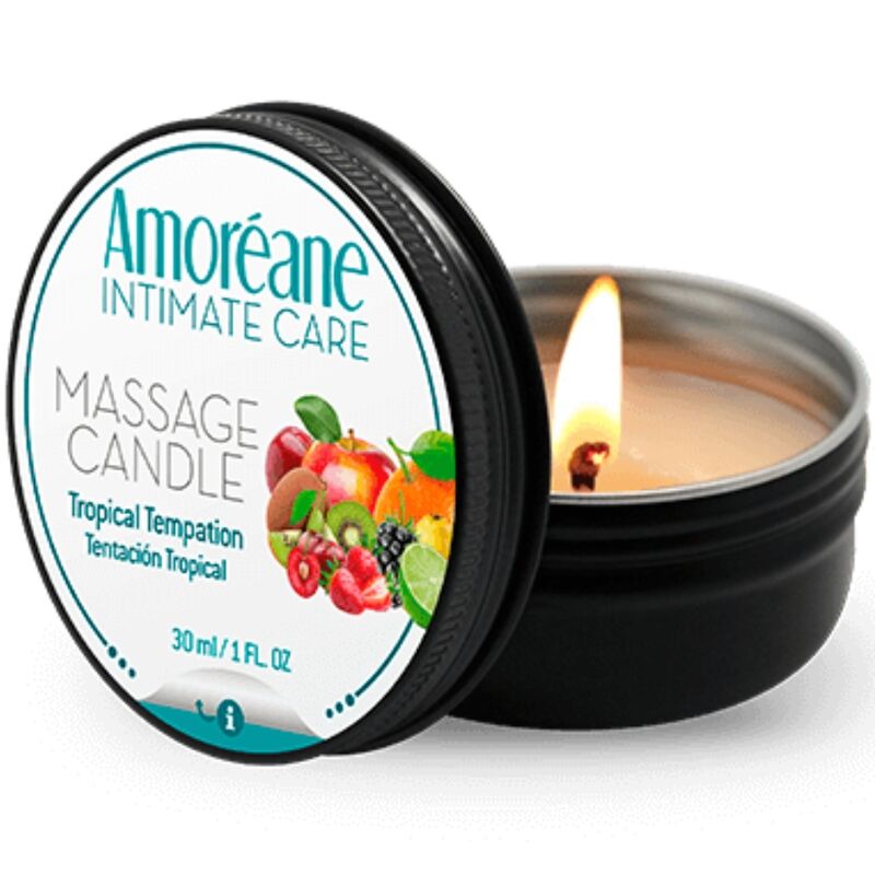 Vela de masaje con aroma tropical para momentos de bienestar sensuales AMOREANE