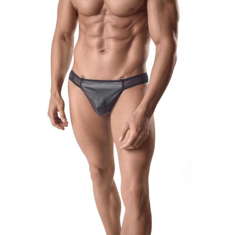 Tanga masculino de cuero y malla, cómodo, 2XL ANAIS MEN