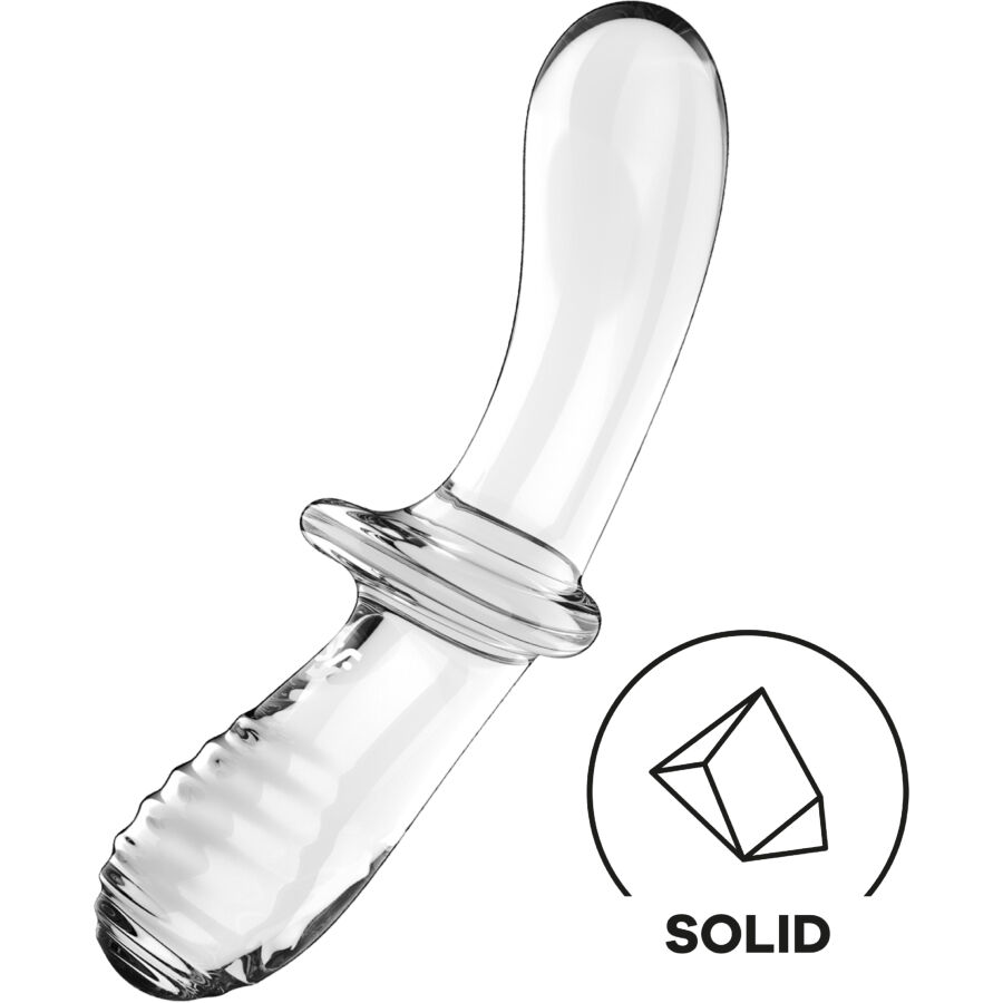 Dildo de vidrio de doble extremo para juegos de temperatura y estimulación intensa | SATISFYER