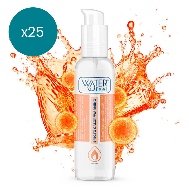Lubricante de efecto calor 150 ml para masajes sensuales y uso íntimo WATERFEEL