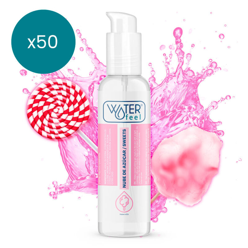 Waterfeel Lubricante Nubes De Azúcar, Envase De 175 Ml, Paquete De 50 Unidades