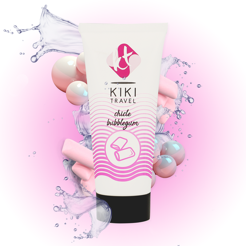 Lubricante KIKÍ TRAVEL con sabor a chicle de fresa, 50 ml