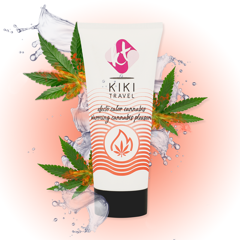 KIKÍ TRAVEL lubricante íntimo con efecto calor y sabor a cannabis, 50 ml