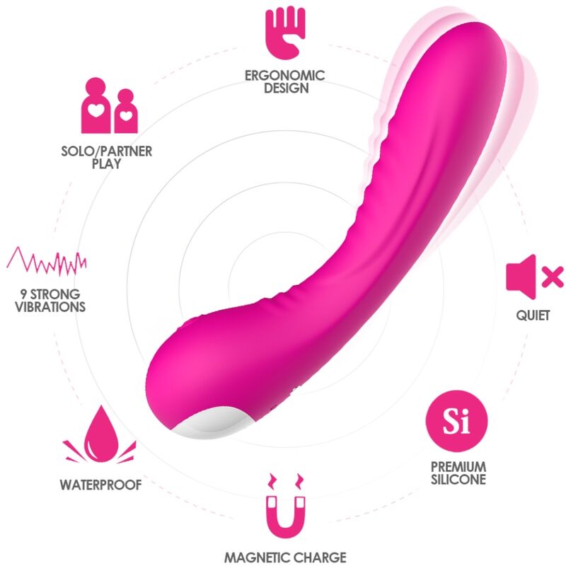 Vibrador ARMONY Legend de silicona, fucsia