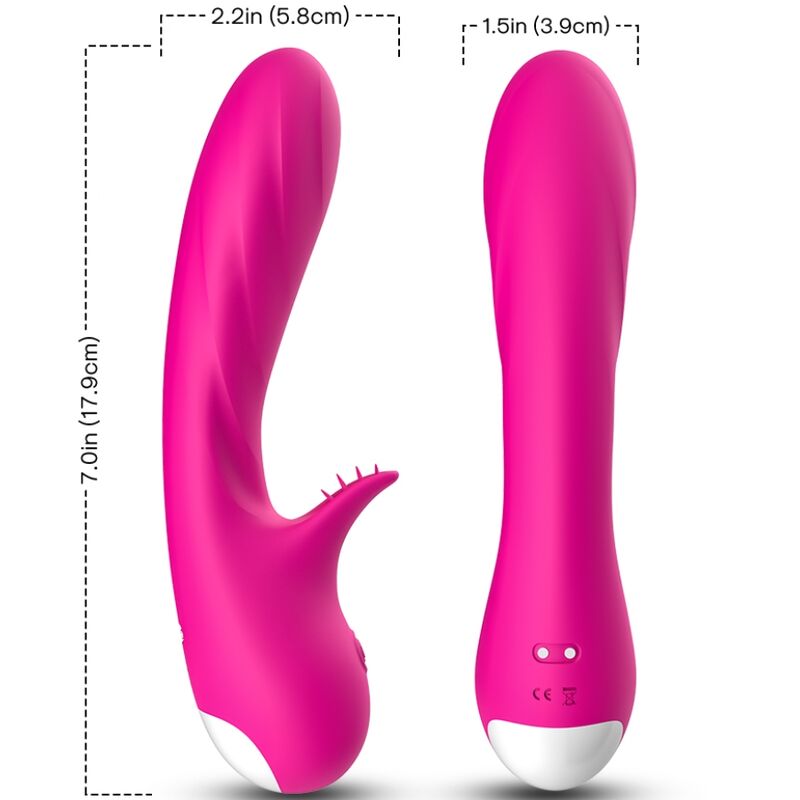 Vibrador ARMONY Romance para el punto G con estimulador, fucsia