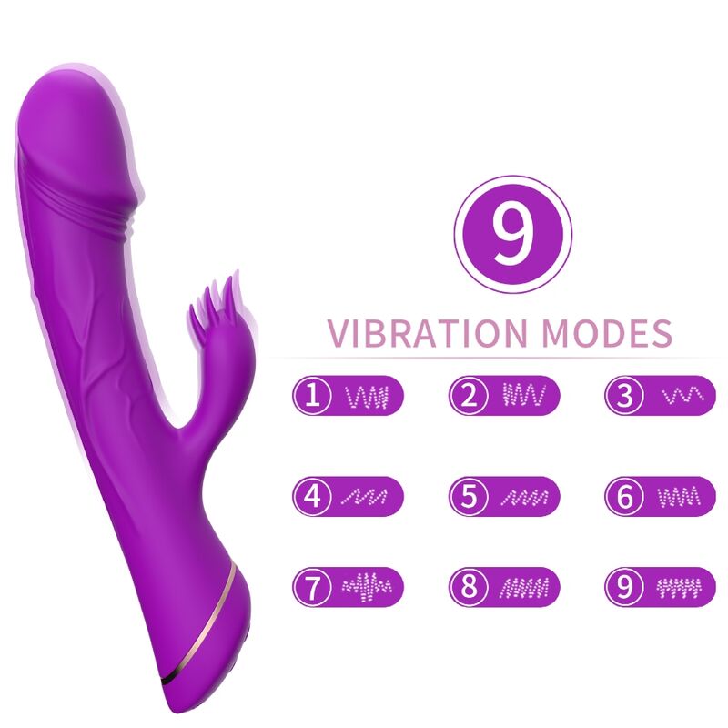 Vibrador rabbit ARMONY de silicona y ABS, violeta