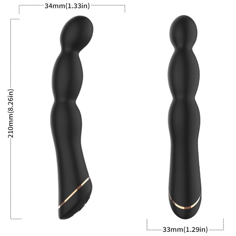 Vibrador ARMONY Bambu negro con ángulo ajustable