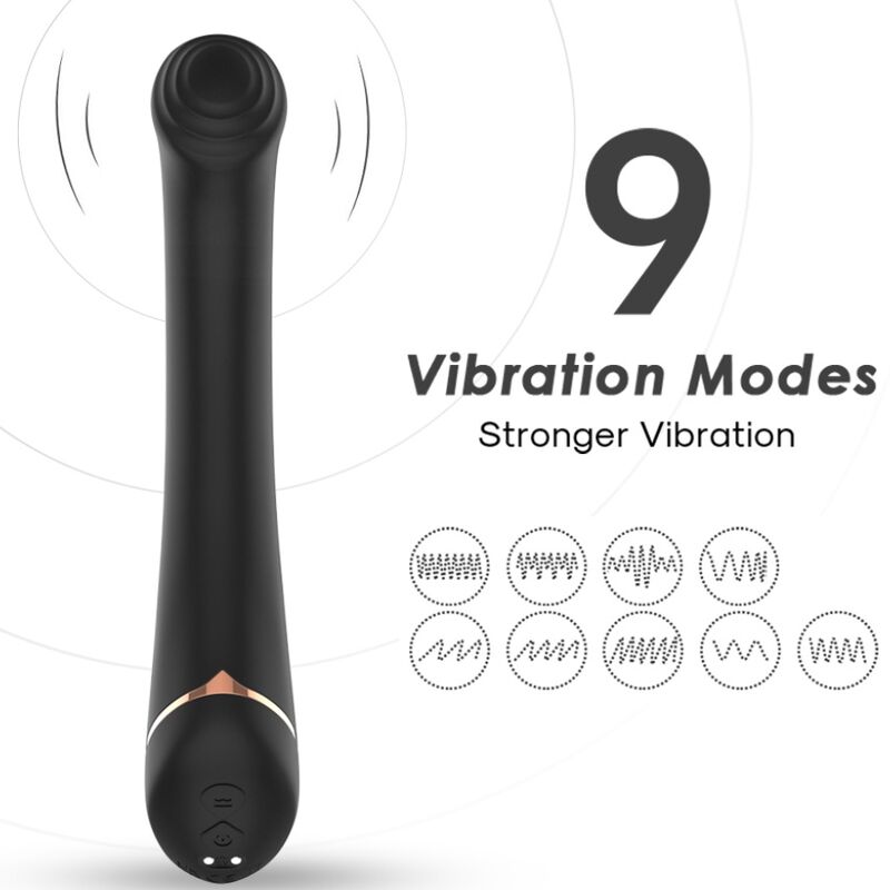 Vibrador ARMONY con cabezal plano, negro