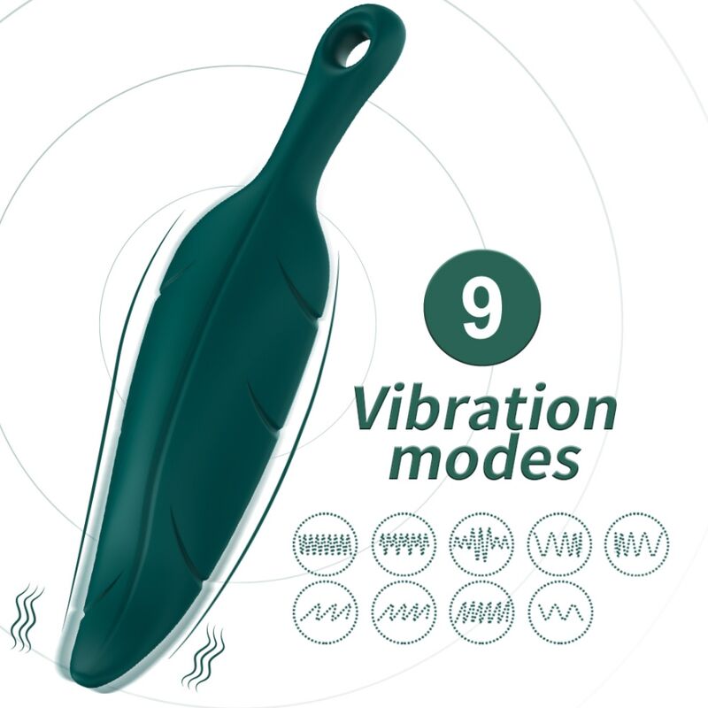 Vibrador de clítoris ARMONY Leaf Green con bala extraíble