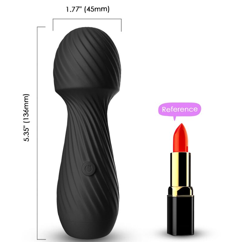 Vibrador de clítoris ARMONY Dazzle con cabezal flexible, negro