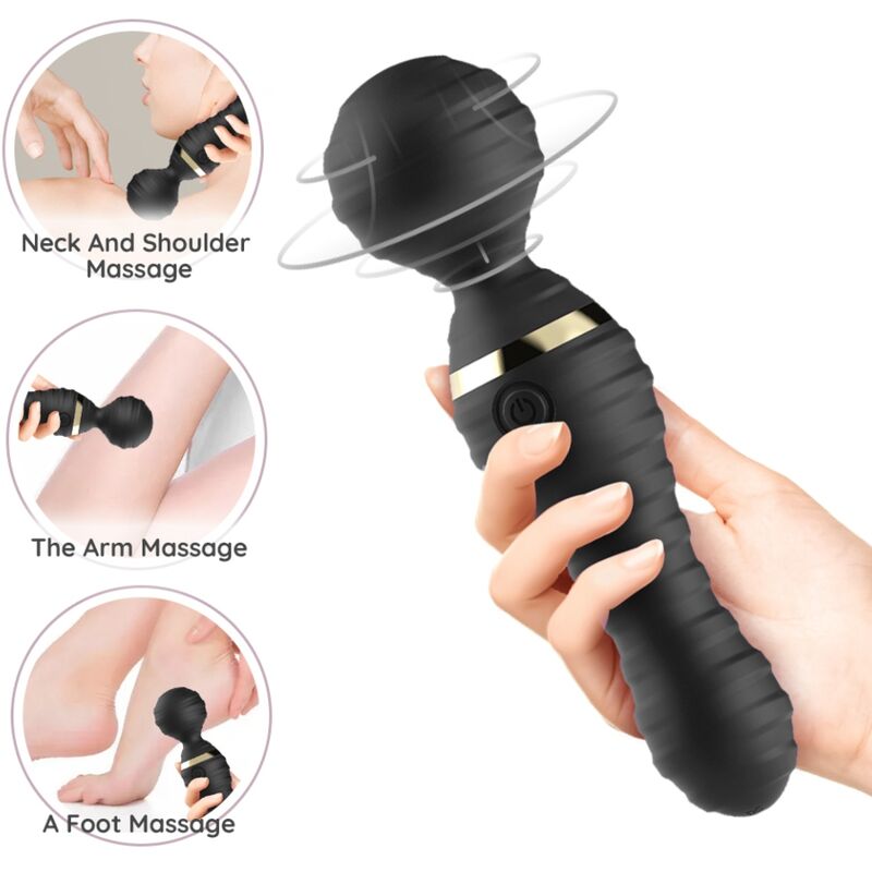 Vibrador de clítoris y masajeador ARMONY Freedo, negro