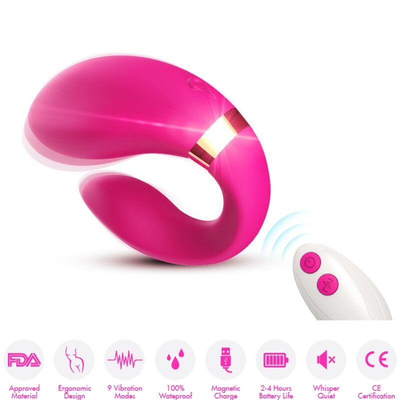 Vibrador para parejas ARMONY Crescent con mando a distancia