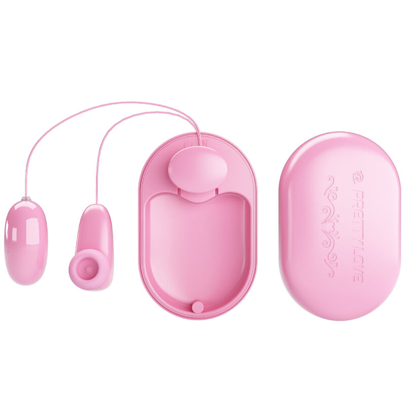 Set de minivibradores Pretty Love Magic Box con huevo vibrador y estimulador de golpeteo