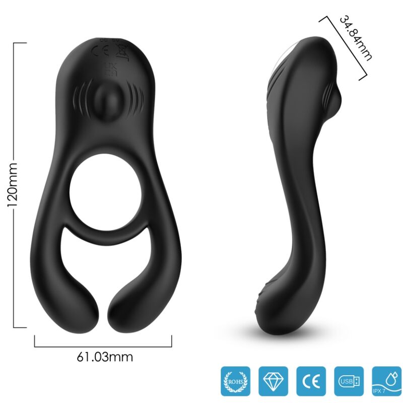 Anillo vibrador para el pene ARMONY Veyron con 3 motores