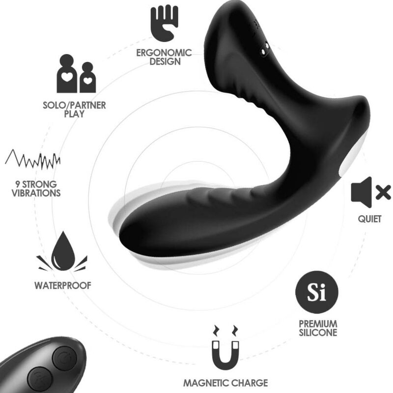 Plug anal vibrador ARMONY Storm con mando a distancia
