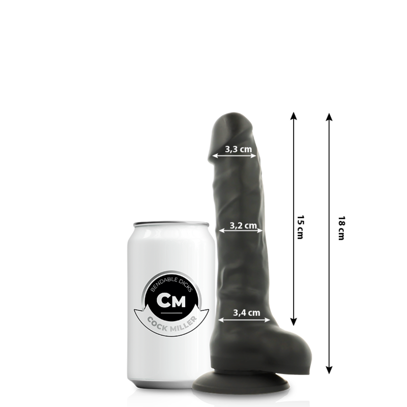 Dildo realista de silicona de doble densidad, 18 cm, para sensaciones intensas COCK MILLER