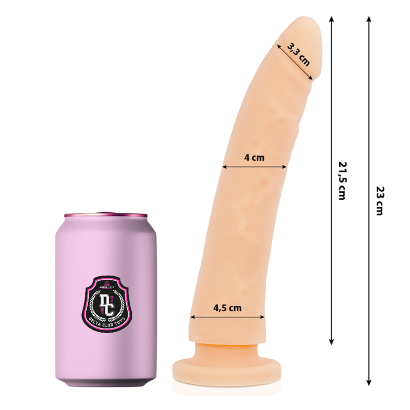 Dildo DELTACLUB de silicona médica, 23 cm