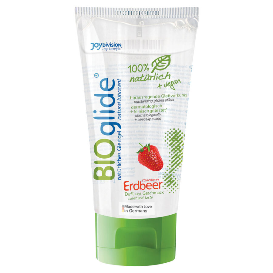 JOYDIVISION BIOglide lubricante con sabor a fresa, 80 ml