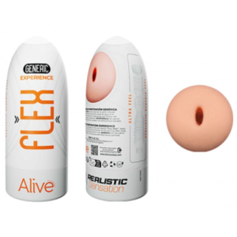 Masturbador con mango flexible para sensaciones intensas, talla M ALIVE