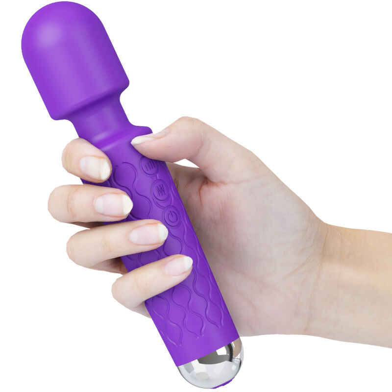 Vibrador masajeador violeta con 20 programas y silicona suave ARMONY