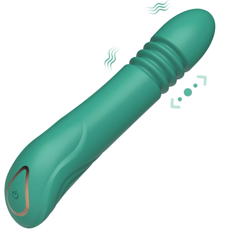 Vibrador verde para el punto G con función de empuje y 10 programas ARMONY