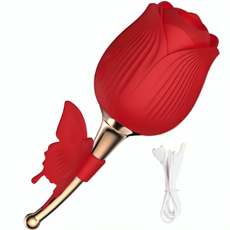 Armony Estimulador De Clítoris Con Ventosa Flor De Mariposa Rojo