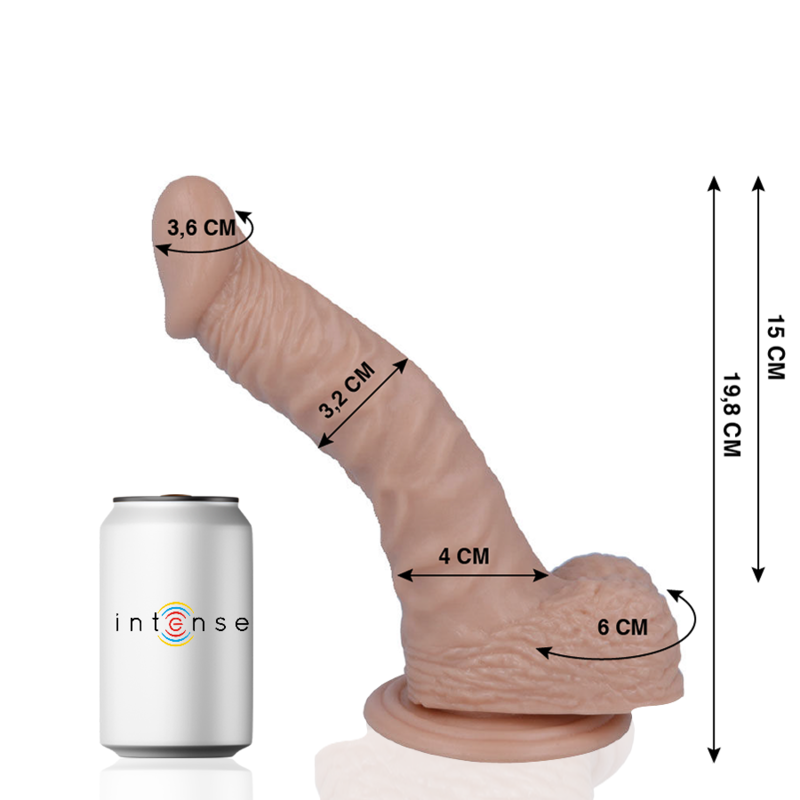 Dildo realista de 19,8 cm con ventosa y superficie similar a la piel MR INTENSE
