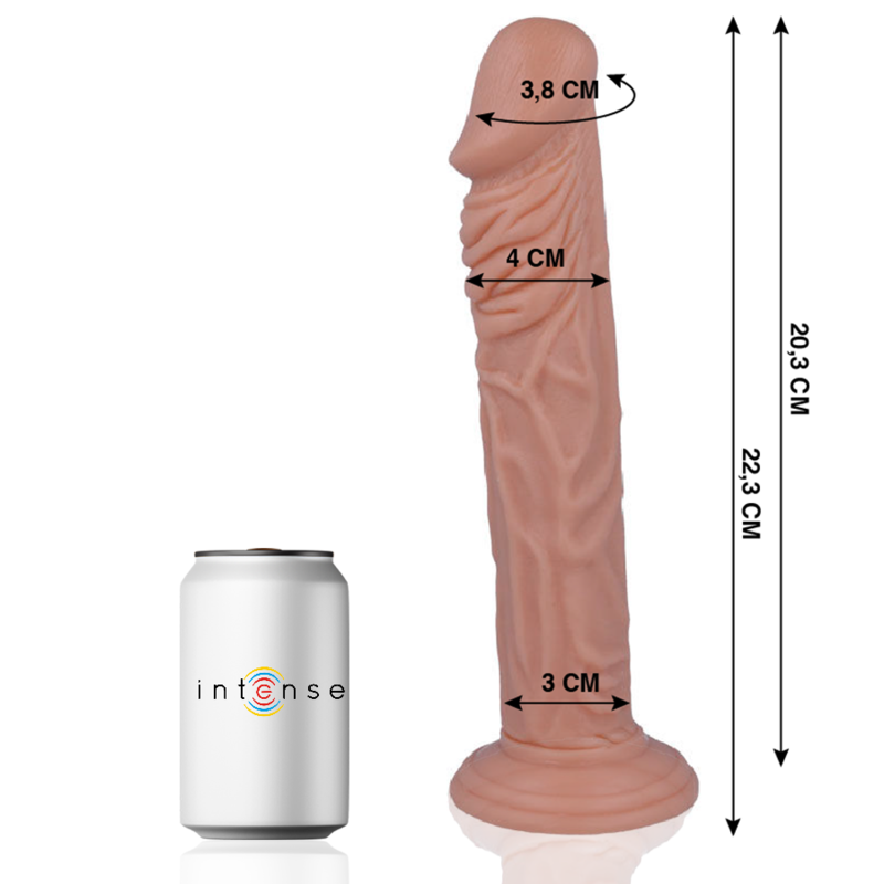 MR. INTENSE dildo realista con ventosa, 22,3 cm