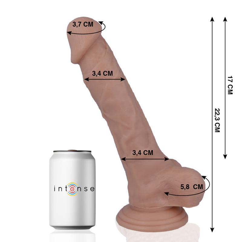 MR. INTENSE dildo realista con ventosa, 22,3 cm