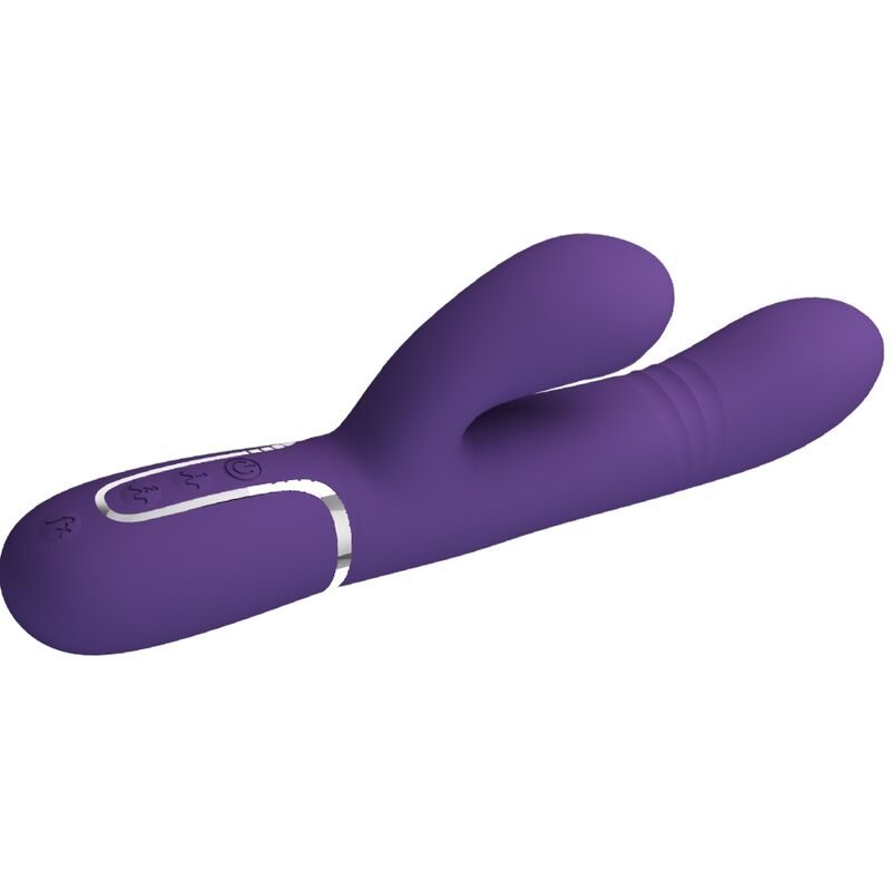 Vibrador tipo rabbit Pretty Love con función de empuje, lila