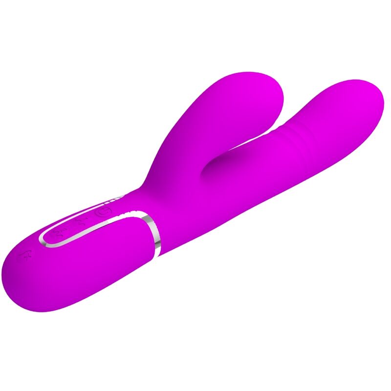 Vibrador rabbit Pretty Love con movimientos de empuje, fucsia