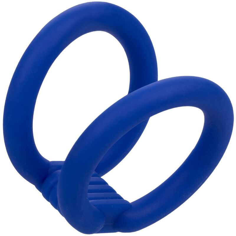 Anillo doble para el pene de silicona para una erección más firme y mayor resistencia CALEXOTICS