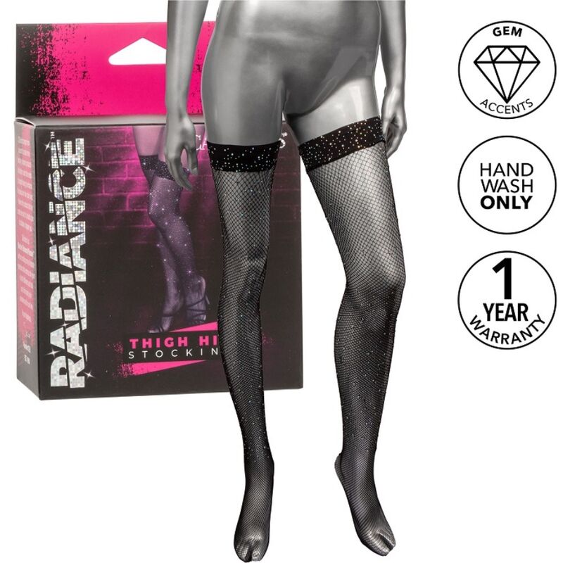 Medias hasta el muslo CalExotics Radiance con strass