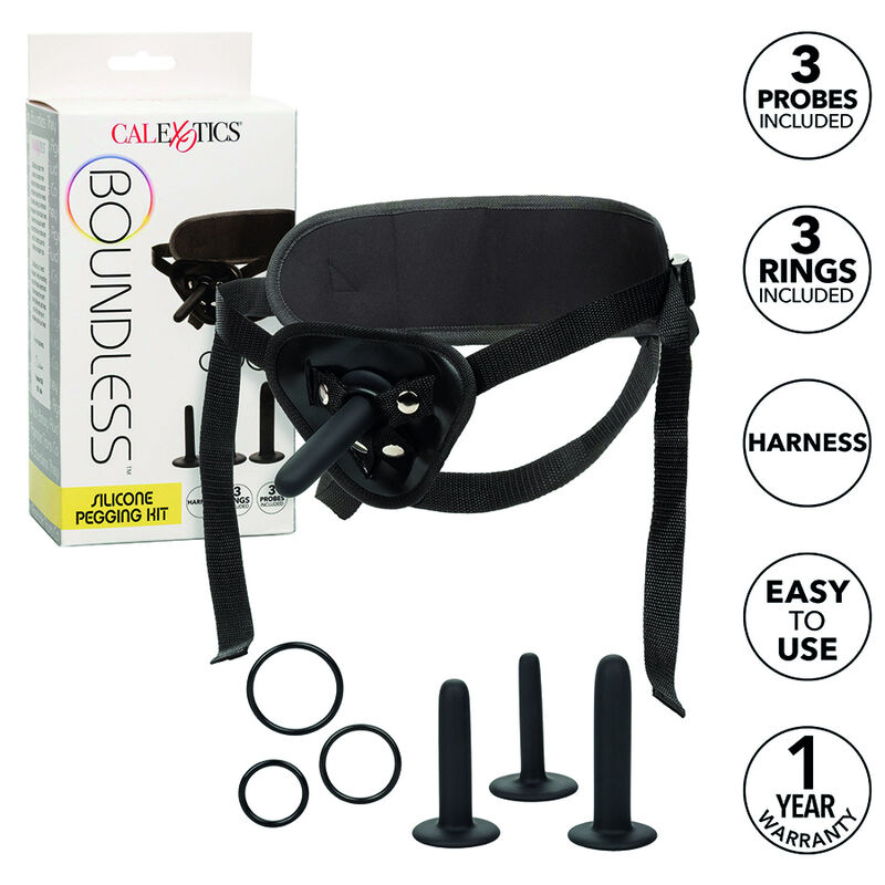 Set de arnés para dildo CalExotics Boundless con muestras
