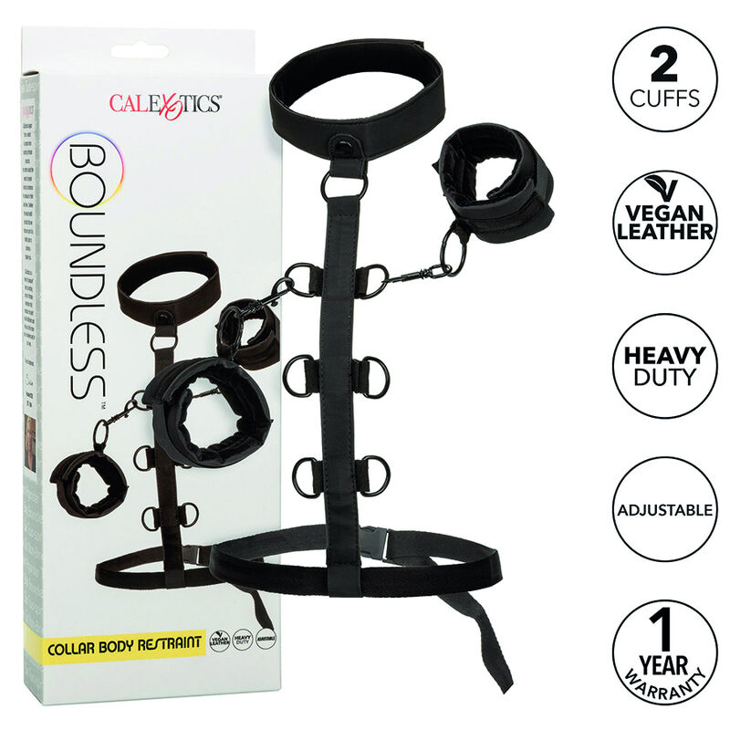 Set de bondage CalExotics Boundless con collar y muñequeras